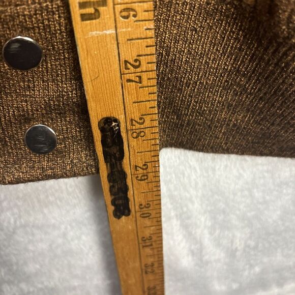 Vintage Men SILVERSILK Fancy Thick Sweater Jacket Zipper Pockets Mock Neck - Picture 8 of 10